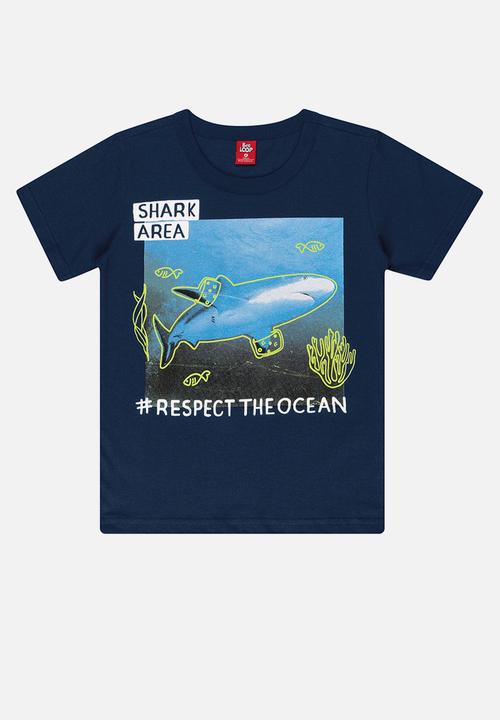 Bee Loop - Shark tee & shorts set - blue