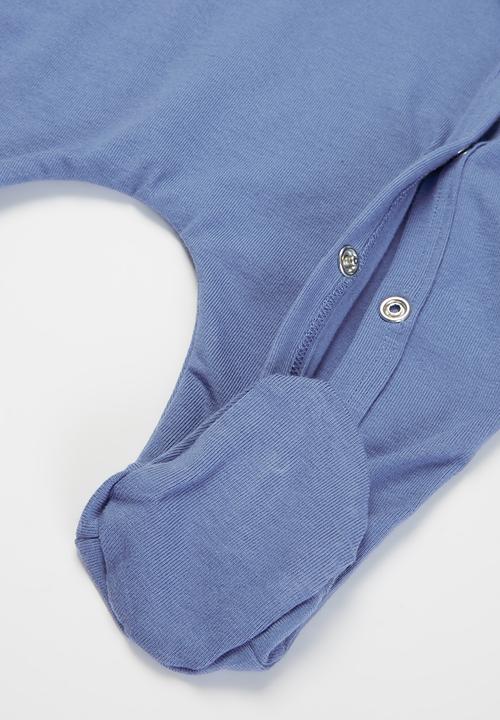 Baby Star - Snap buttons babygrow - blue