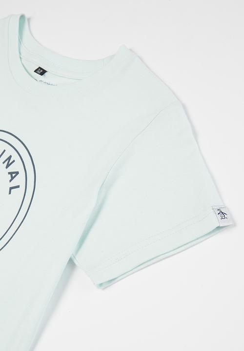 Original Penguin - Logo stamp tee - light blue