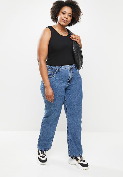 Cotton On - Curve rhianna scoop neck tank - black