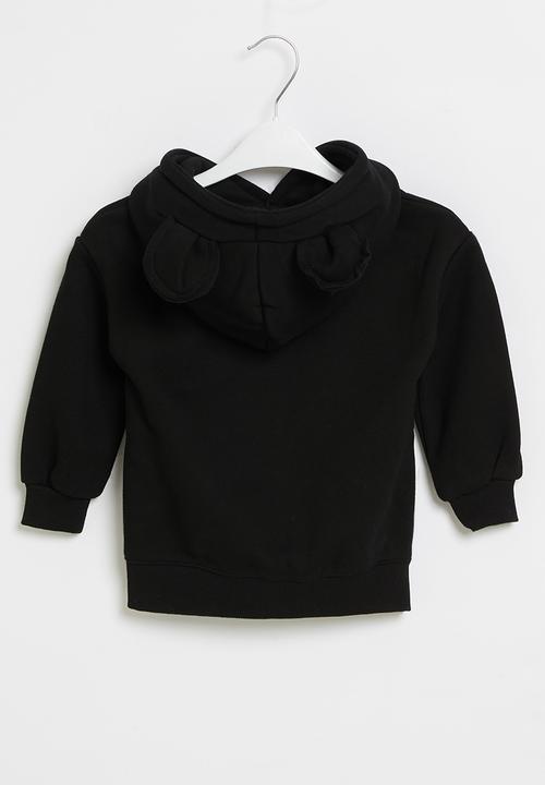 Pop Candy - Girls hoodie with ears - black