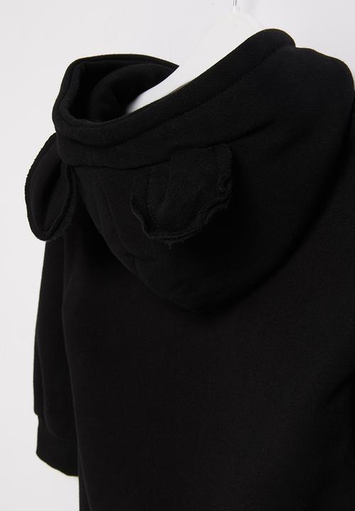 Pop Candy - Girls hoodie with ears - black