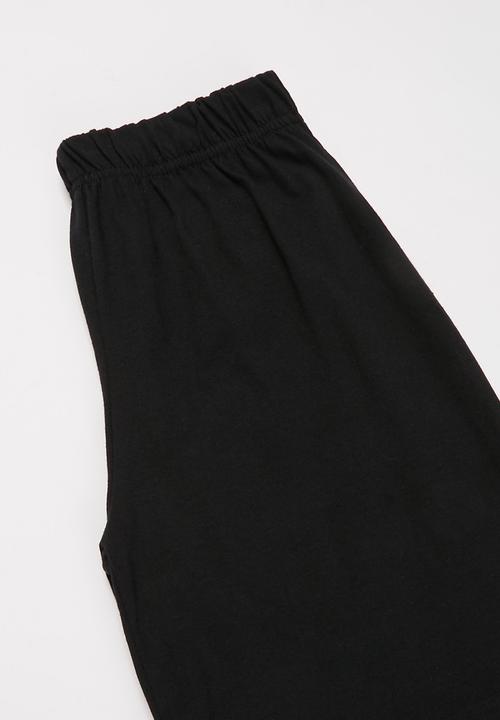 Superbalist - Tee & shorts pj set - black