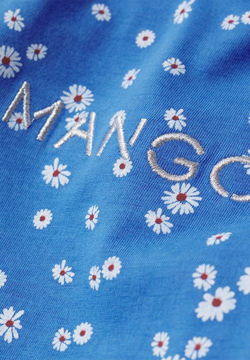 MANGO - T-shirt mangofi-h - medium blue