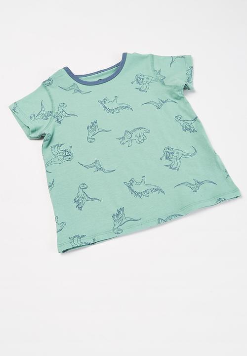 Cotton On - 3 Pack bundle Hudson short sleeve pyjama set - green & blue 