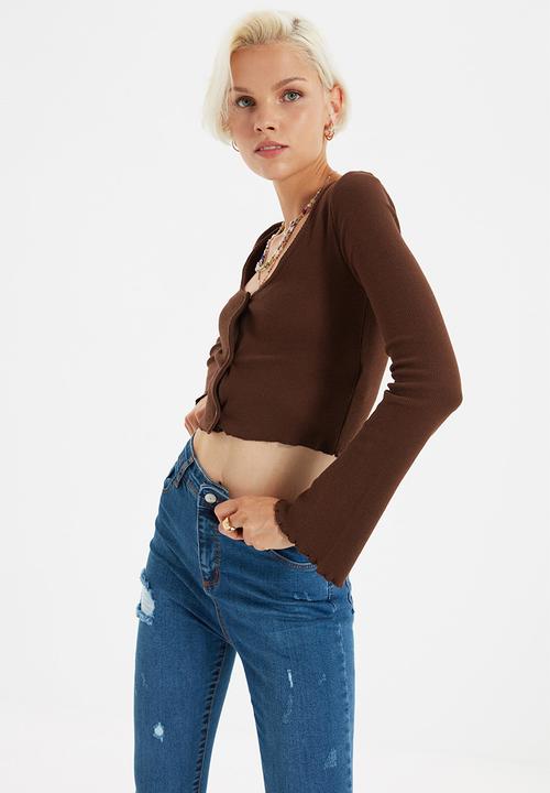 Trendyol - Ripped high waist skinny jeans - navy