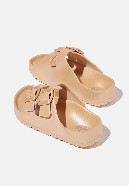 Cotton On - Twin strap slide - gold