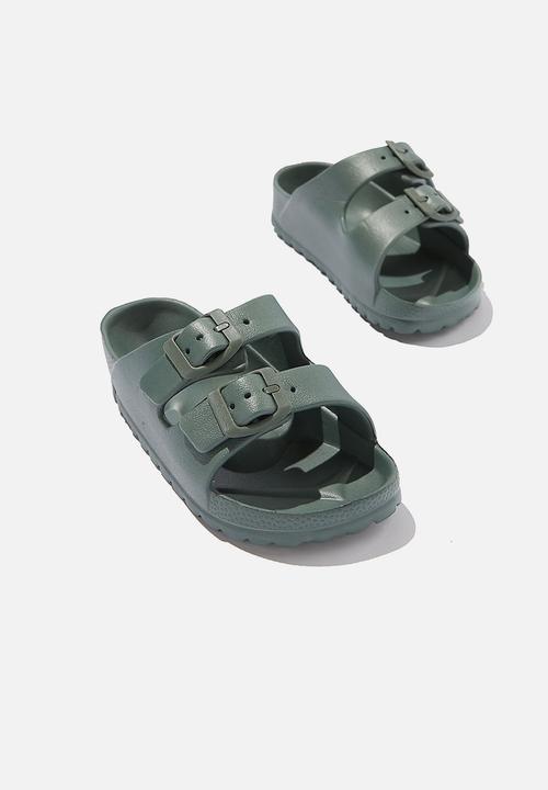 Cotton On - Twin strap slide - khaki 