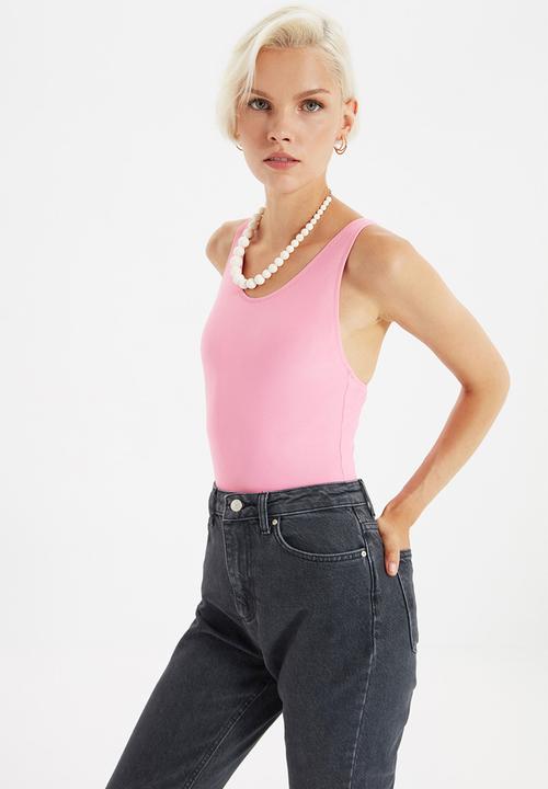 Trendyol - High waist mom jeans - black
