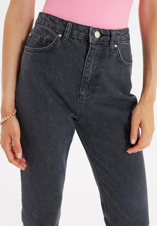 Trendyol - High waist mom jeans - black