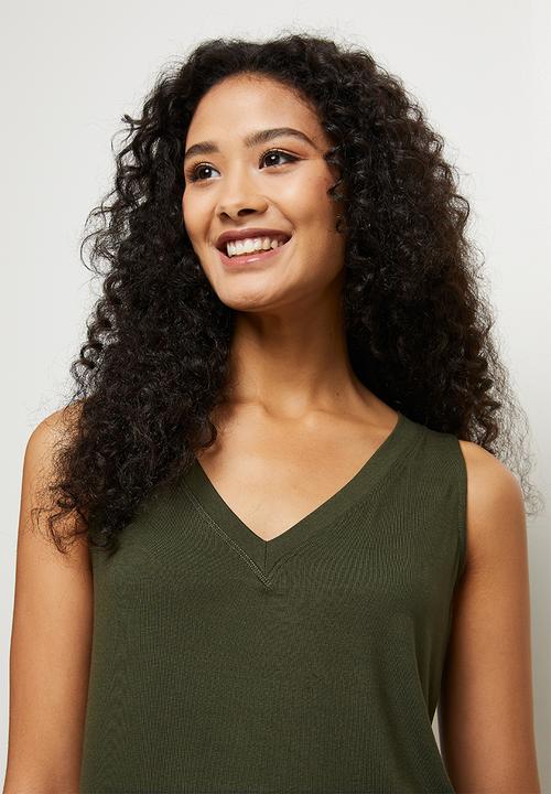 edit - Loose fit vest - olive