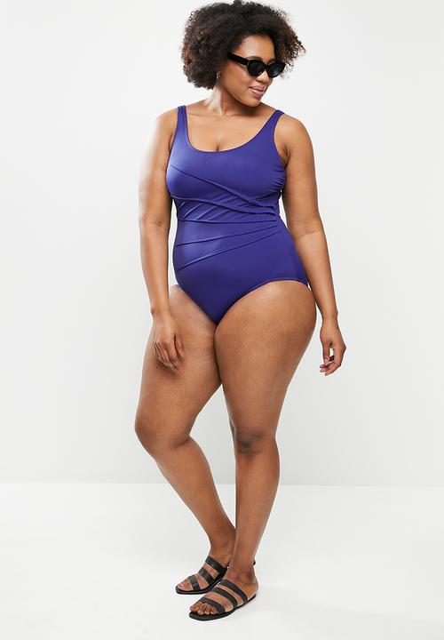 Jacqueline - Dart one piece - blue