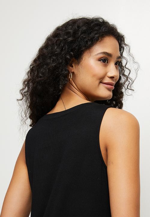 edit - Loose fit vest - black