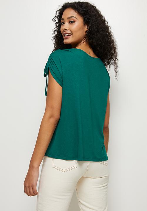 edit - Drawcord viscose tee - green