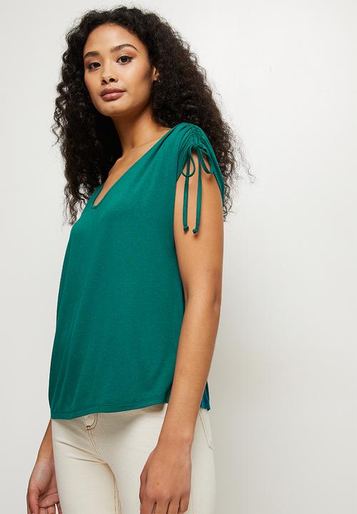 edit - Drawcord viscose tee - green
