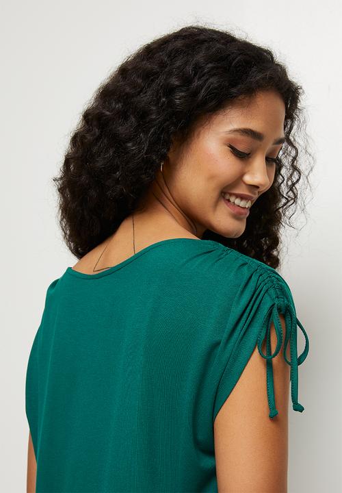 edit - Drawcord viscose tee - green
