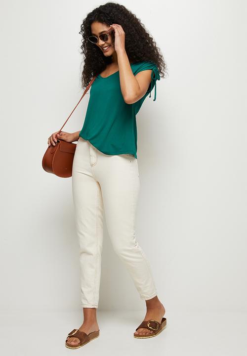 edit - Drawcord viscose tee - green