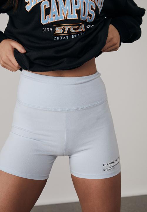 Factorie - Cheeky high waisted printed bike short - skyway/ essential