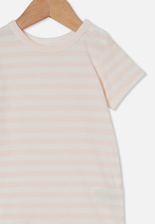 Cotton On - The short sleeve romper - light pink 