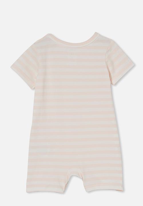 Cotton On - The short sleeve romper - light pink 