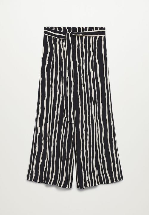 MANGO - Trousers didi - black & white