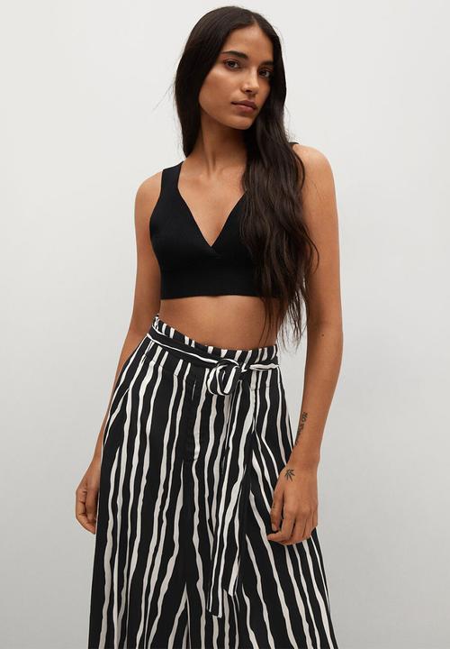 MANGO - Trousers didi - black & white