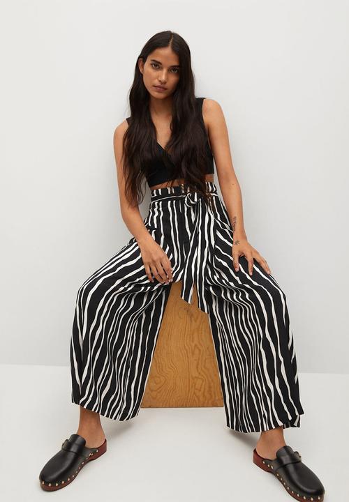 MANGO - Trousers didi - black & white