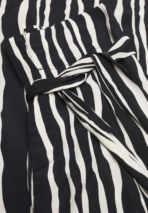 MANGO - Trousers didi - black & white