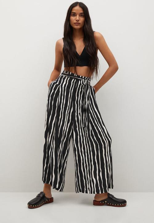 MANGO - Trousers didi - black & white