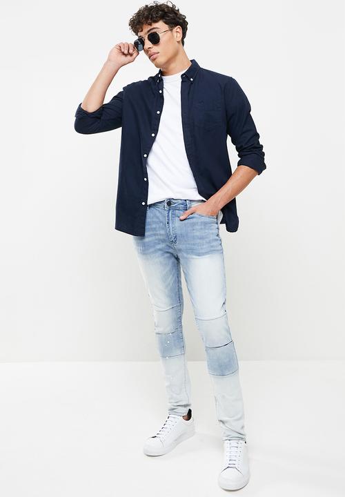 S.P.C.C - Blizzard trench fit super skinny jeans - light blue