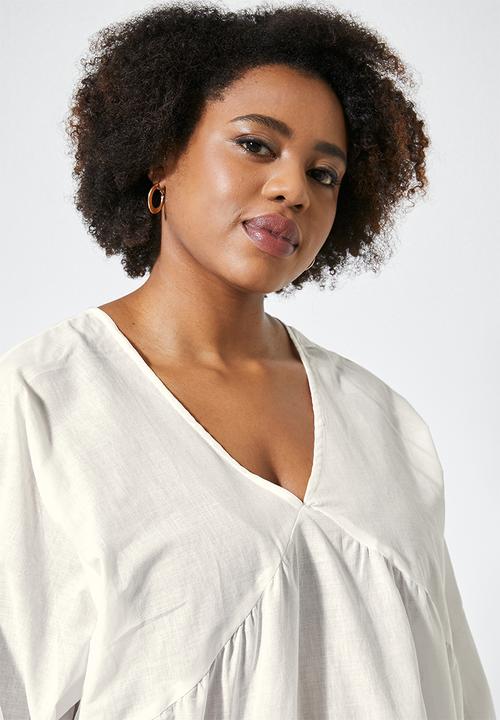 Superbalist - V-neck femme blouse - milk