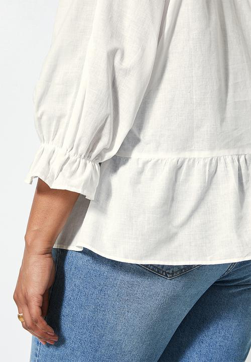 Superbalist - V-neck femme blouse - milk