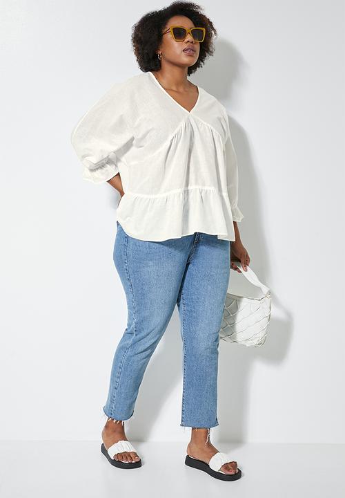 Superbalist - V-neck femme blouse - milk