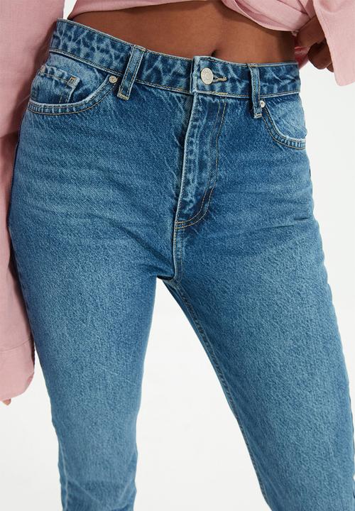 Trendyol - High waist mom jeans - blue