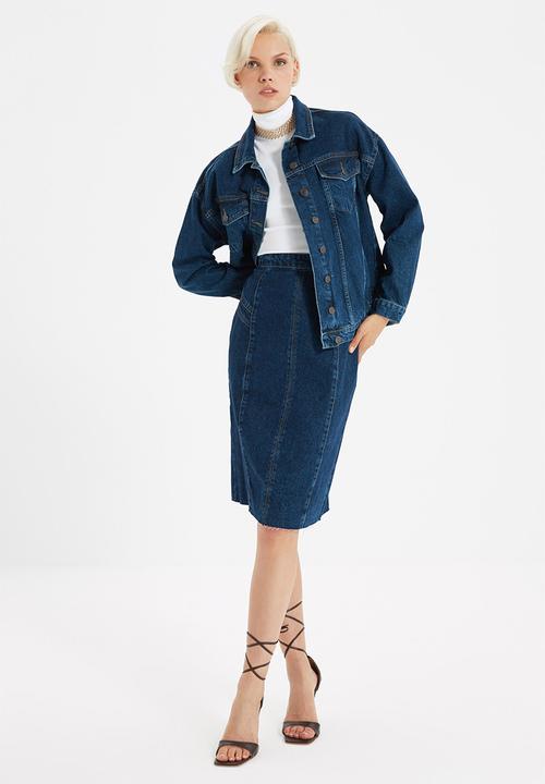 Trendyol - Basic denim jacket - navy