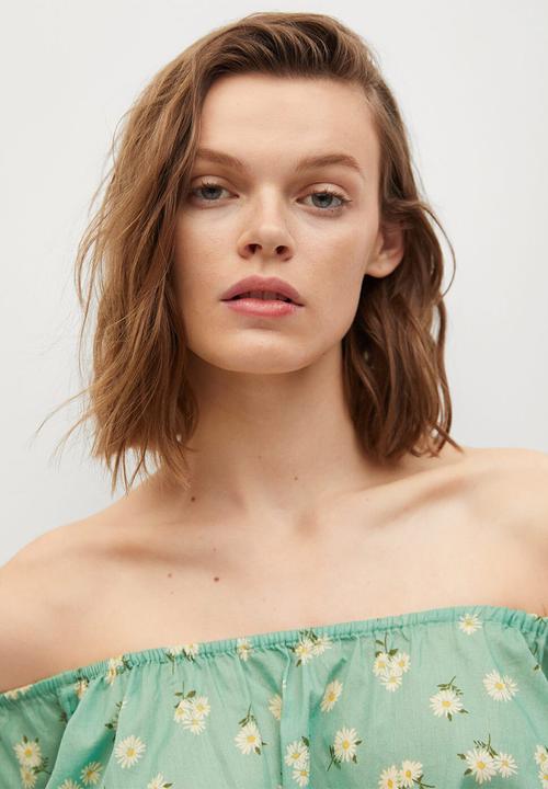 MANGO - Blouse pia - green