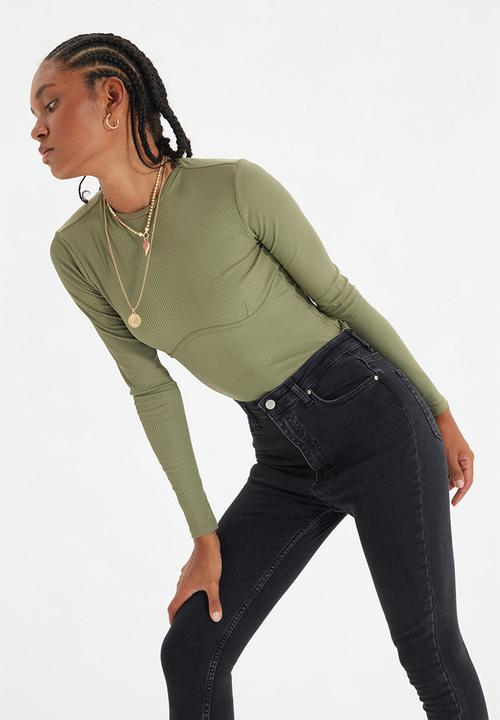 Trendyol - High waist skinny jeans - black