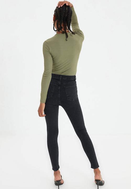 Trendyol - High waist skinny jeans - black