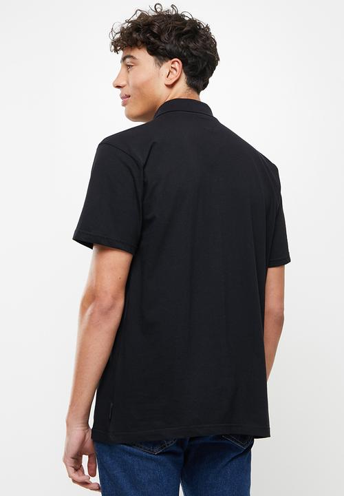 DC - Dc logo short sleeve polo - black
