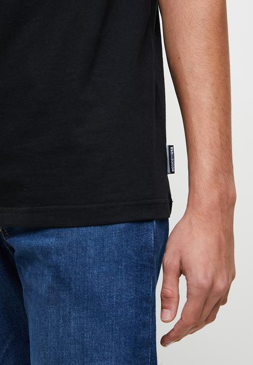 DC - Dc logo short sleeve polo - black