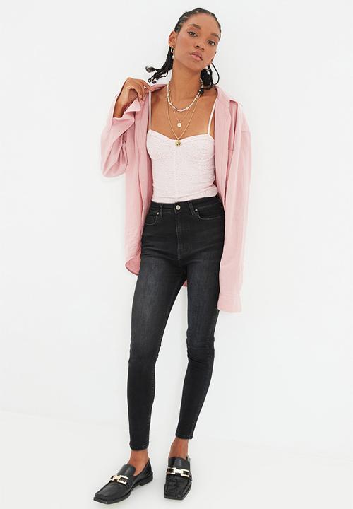 Trendyol - High waist skinny jeans - black