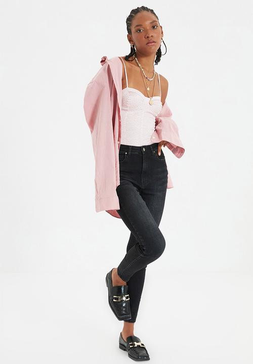 Trendyol - High waist skinny jeans - black