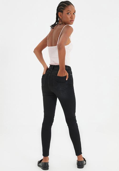 Trendyol - High waist skinny jeans - black
