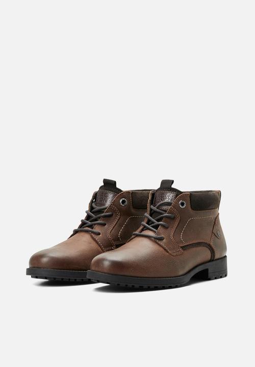 Jack & Jones - Jfwstarke leather boot - cognac