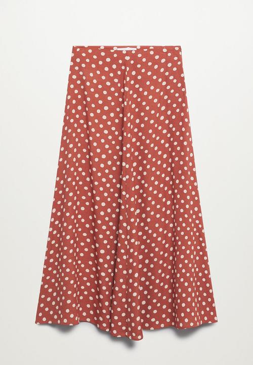 MANGO - Skirt sea - brown