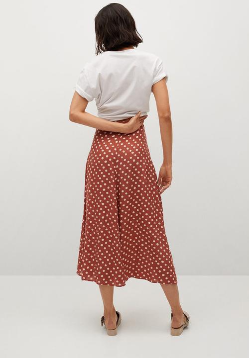 MANGO - Skirt sea - brown