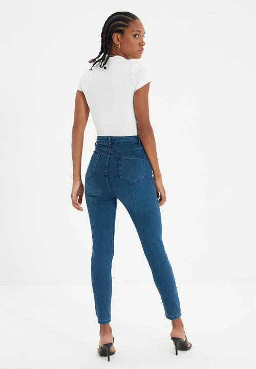 Trendyol - High waist skinny jeans - blue