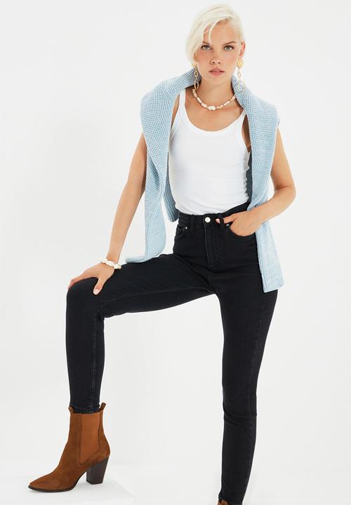 Trendyol - High waist skinny jeans - black