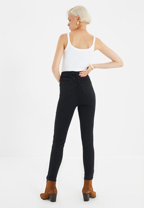 Trendyol - High waist skinny jeans - black