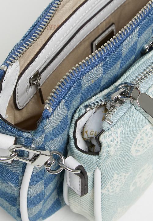 GUESS - Arie double pouch crossbody - blue